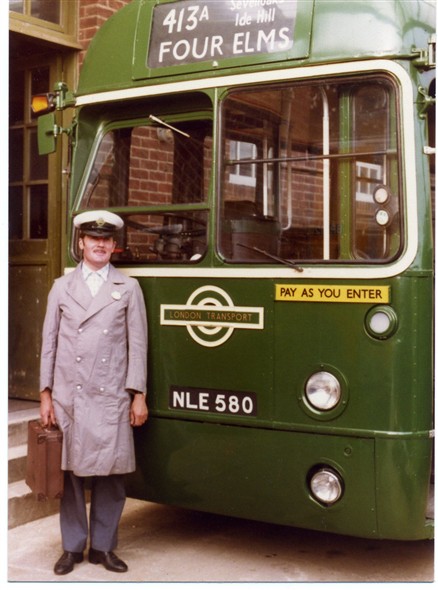 Photo:Me as an "Inspector Blakey" look alike. Boss Andrew's OLD LONDON country single decker at SWK store.