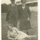 Photo:Jack and Ellen Speed (nee Taylor) and Aunt Rose (dads youngest sister) at the Pig farm and smallholding at Piggery Bottom, Whitehawk, Brighton in 1920s/30s