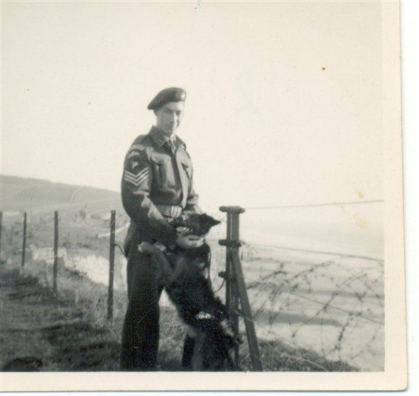 Photo:Douglas Randall 7/10/26, paratrooper, on clifftop opposite Marine Gate, Brighton