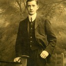 Photo:Arnold Woodcock, aged 27, engagement photo. DOB 12.07.1888, died 22.08.1958
