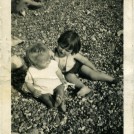 Photo:With my cousin Anita on Brighton beach in 1939