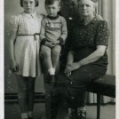 Photo:My sister Ida, me, my Aunt Olga and my Grandmother Maddalena Petrucco (grandmother) in 1943