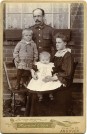 Photo:Gran and Granddad Lillywhite with eldest sons Jim and Joe, Andover Hants 1907.