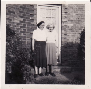 Photo:My sister Ivy and mum outside No.3