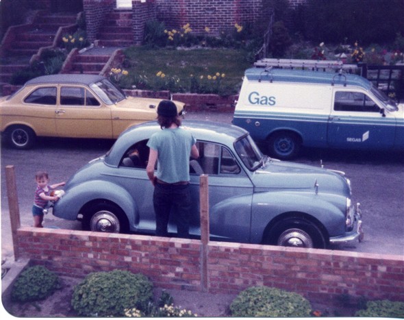 Photo:Myself and my son Alex cleaning the car, 1982