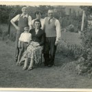 Photo:Me (aged 15) with Aunt Irene at the back, my father on the right, my cousin John and my aunt Olga in 1953